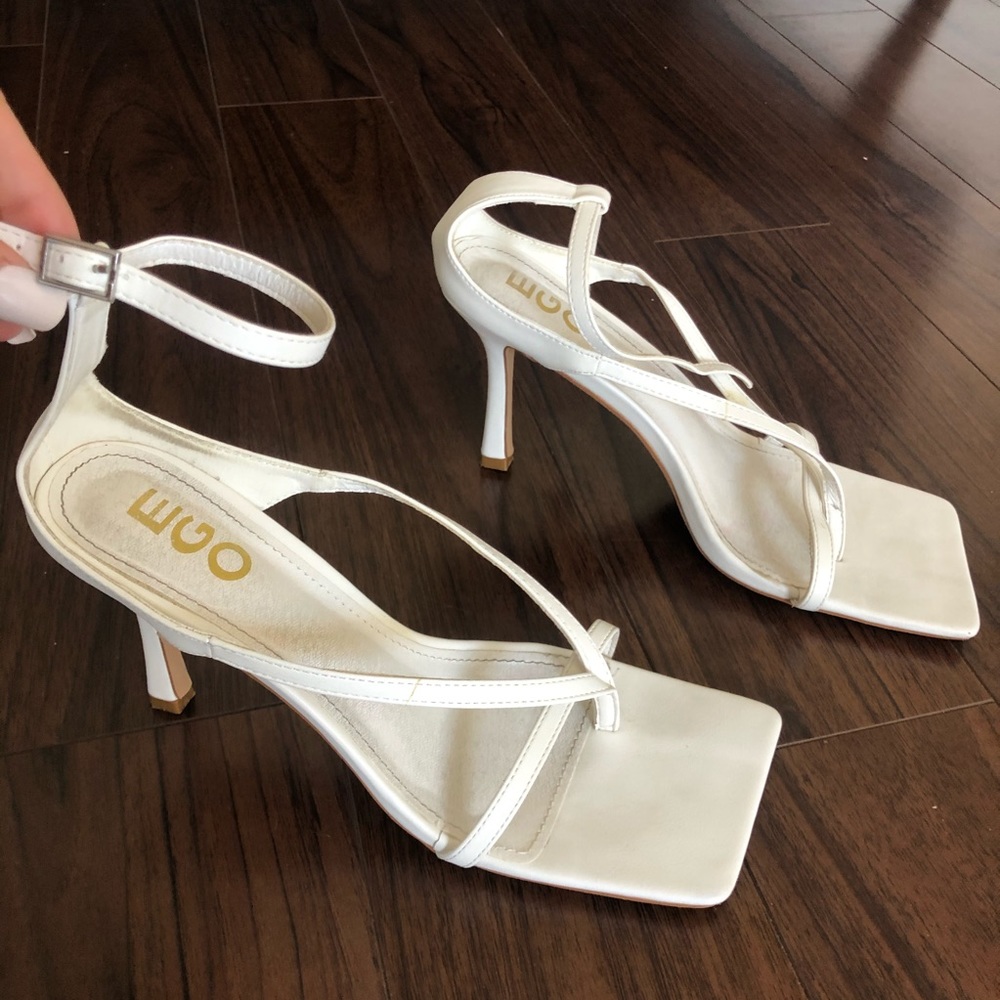 Ego official size 9 US white heels